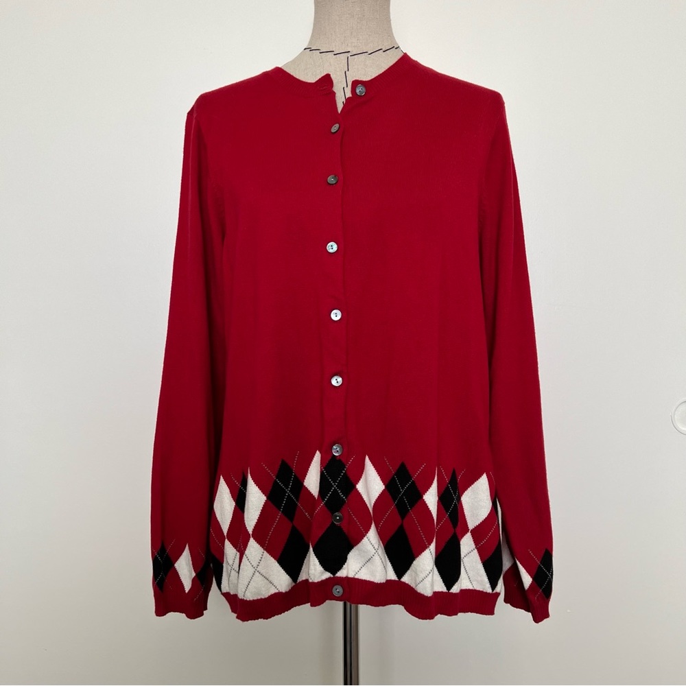 NWT red charter club sweater / cardigan